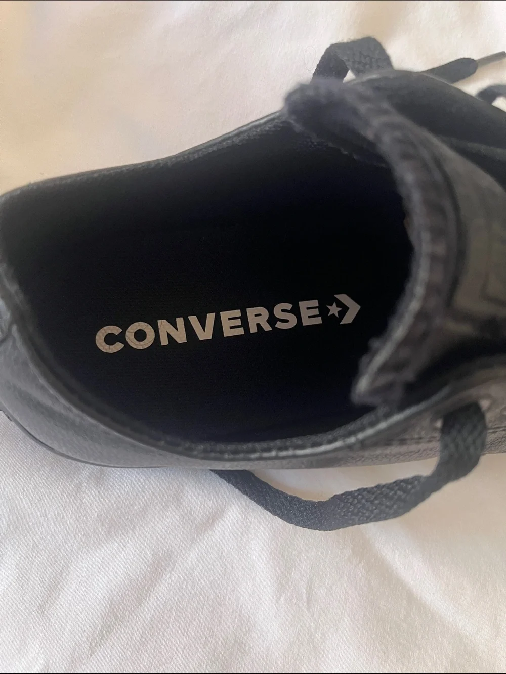 Converse Men's Low-Top Leather Chuck Taylor Sneakers in Black